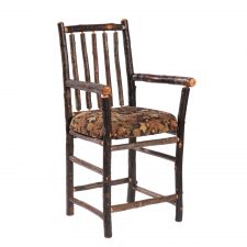 86560 Hickory Counter Chair with Arms and Upholstered Seat 2