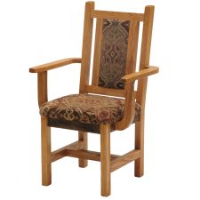 B16156 Barnwood Upholstered Arm Chair Std finish