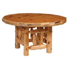15020 Round Log Dining Table 42in- std finish