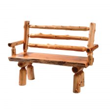 16135 Log Bench with Back and Arms 48in